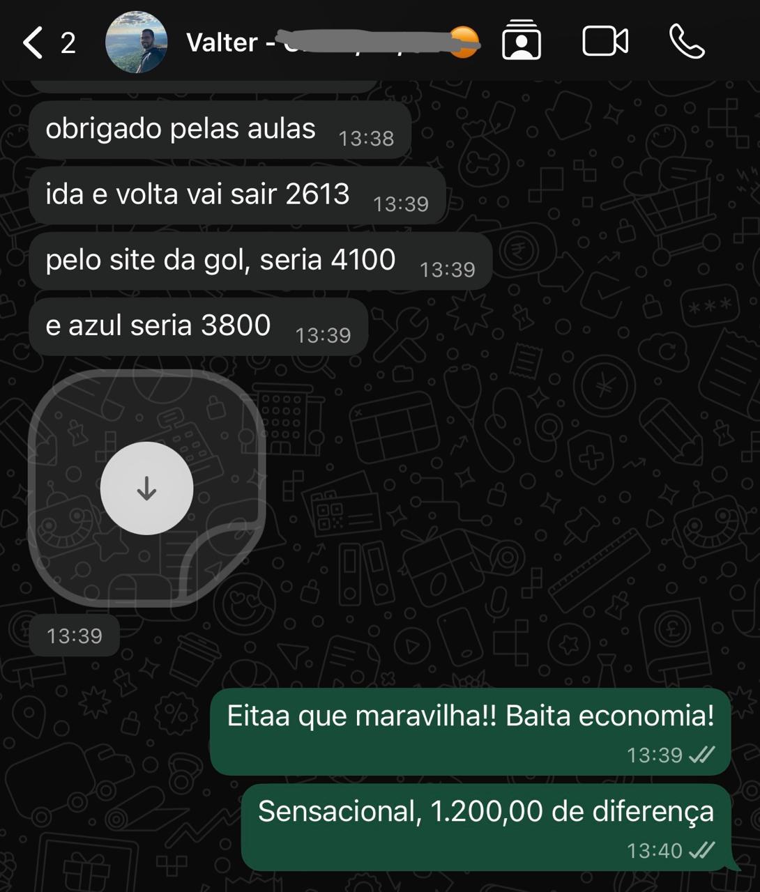 Depoimento do aluno Valter